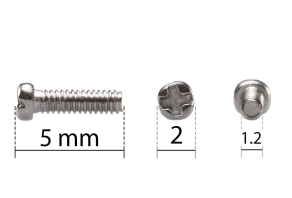 Винты 1,2 / 5мм / 150 шт - 1уп. купить по оптовой цене