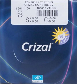 Линза Essilor 1.5 FSV Orma BlueUV Capture Crizal Sapphire HR астигматические купить по оптовой цене