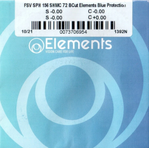 Купить линза мекк sph 1.56 shmc bcut elements blue protection  оптом дешево с доставкой в 
