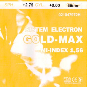 Линза полимерная N=1,56 HMC EMI UV Gold  купить по оптовой цене