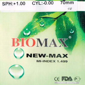 Линза полимерная N=1,49  HMC EMI UV купить по оптовой цене