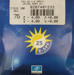 Линза Essilor Ormix 1.61 Crizal Easy Pro астигматические
