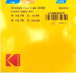 Купить линза kodak 1.60 uv 400 clear  астигматические оптом дешево с доставкой в 