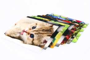 Салфетка для очков микрофибра c рисунком 15*18 (уп.-10шт.) для очков оптом