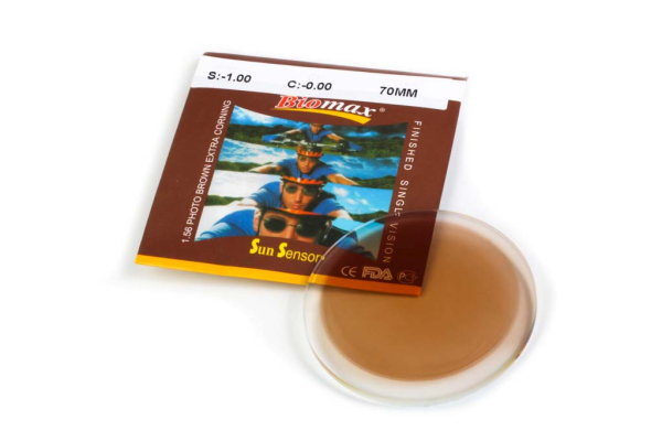 Линза полимерная фотохромная Sunsensors N=1.56 HMC EMI UV