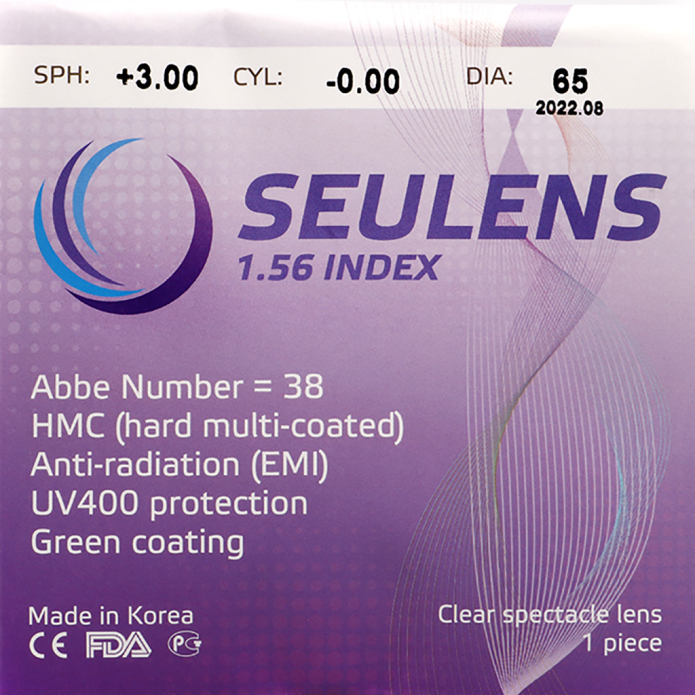 Линза полимерная SEULENS 1.56 HMC DIA:65 купить по оптовой цене