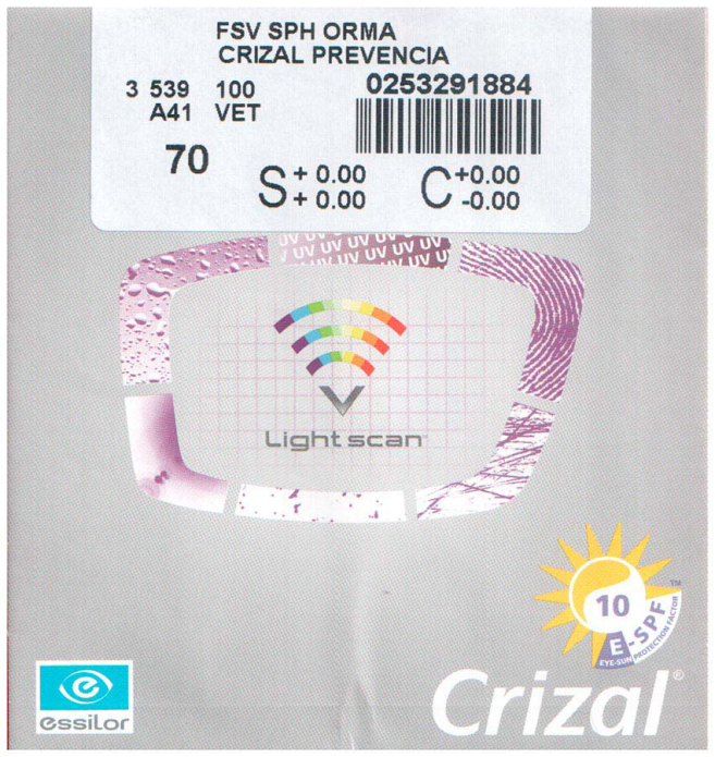 Линза Essilor 1.5 Orma Crizal Prevencia астигматические