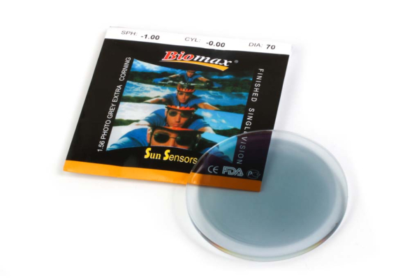 Линза полимерная фотохромная Sunsensors N=1.56 HMC EMI UV